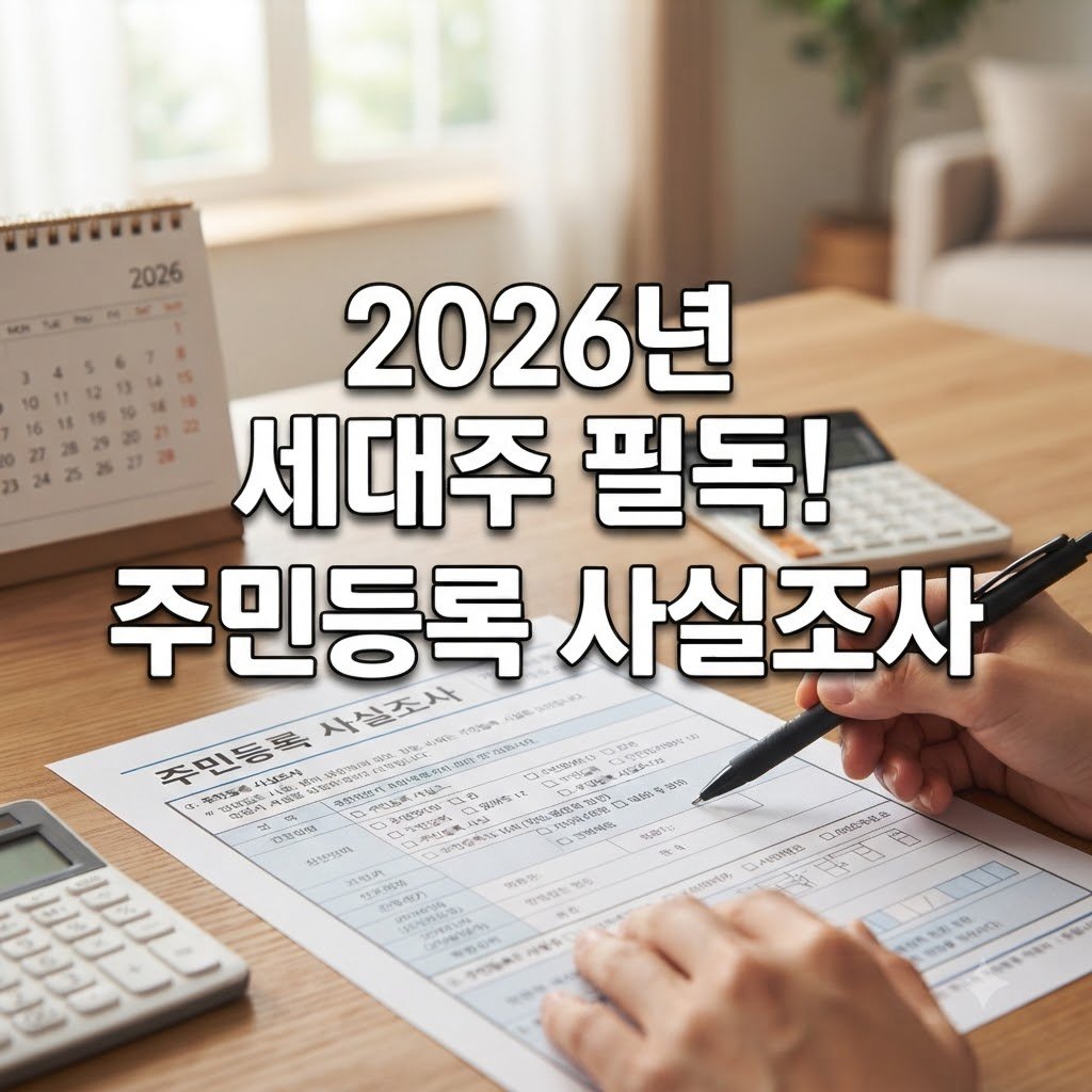 2026 주민등록 사실조사 세대주만 해도 절차 한눈에 이해하기