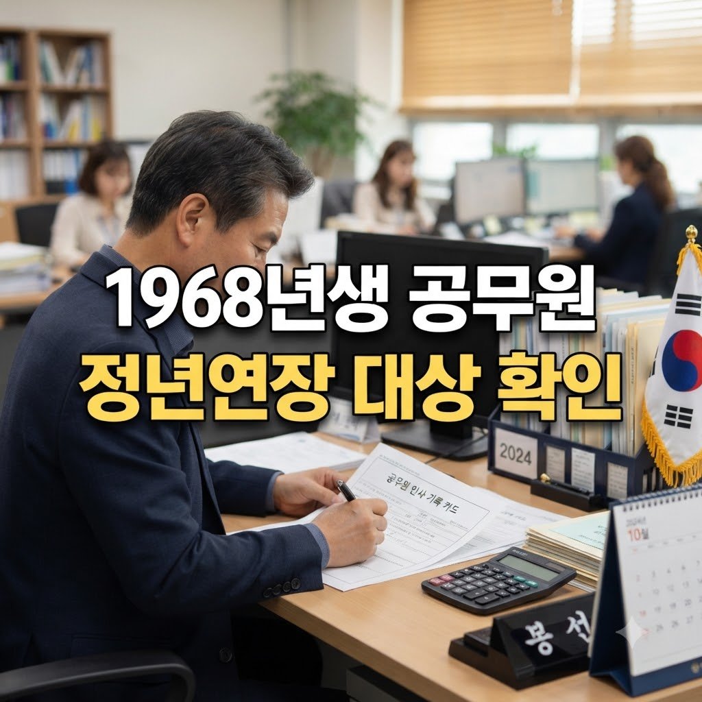 공무원 정년연장 68년생 대상과 적용 조건 확인