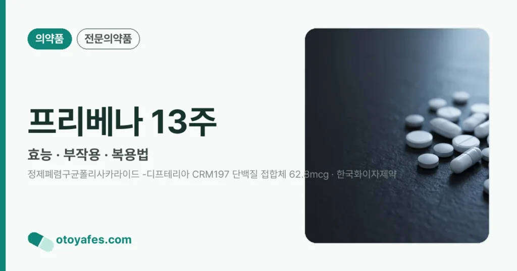 프리베나 13주 정리 썸네일