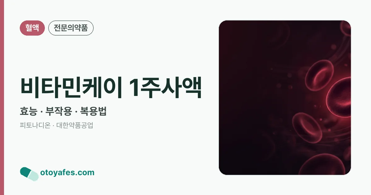 비타민케이 1주사액 정리 썸네일