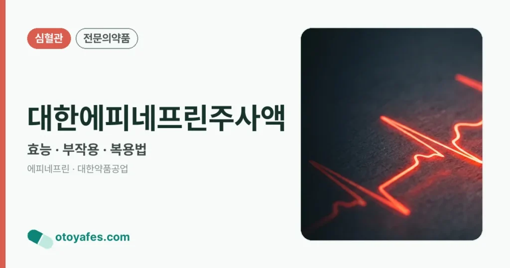 대한에피네프린주사액 정리 썸네일