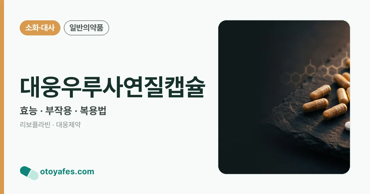 대웅우루사연질캡슐 정리 썸네일