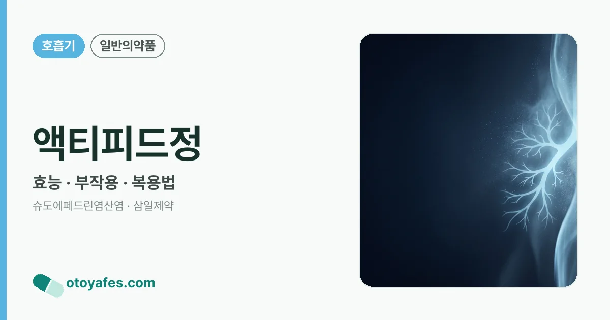 액티피드정 정리 썸네일