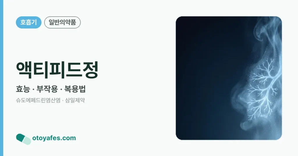 액티피드정 정리 썸네일