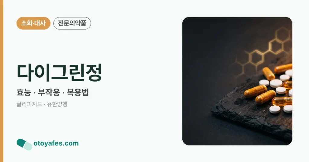 다이그린정: 5가지 효과와 올바른 복용법 안내