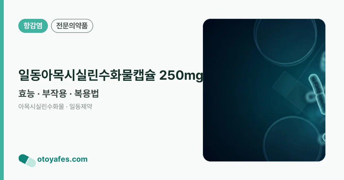 일동아목시실린수화물캡슐 250mg 정리 썸네일