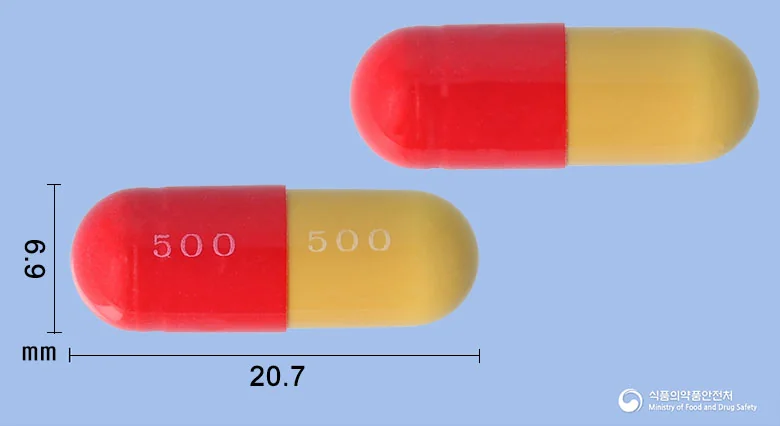 종근당아목시실린캡슐500밀리그램 실물 사진