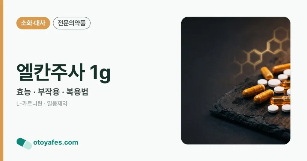 엘칸주사 1g 정리 썸네일