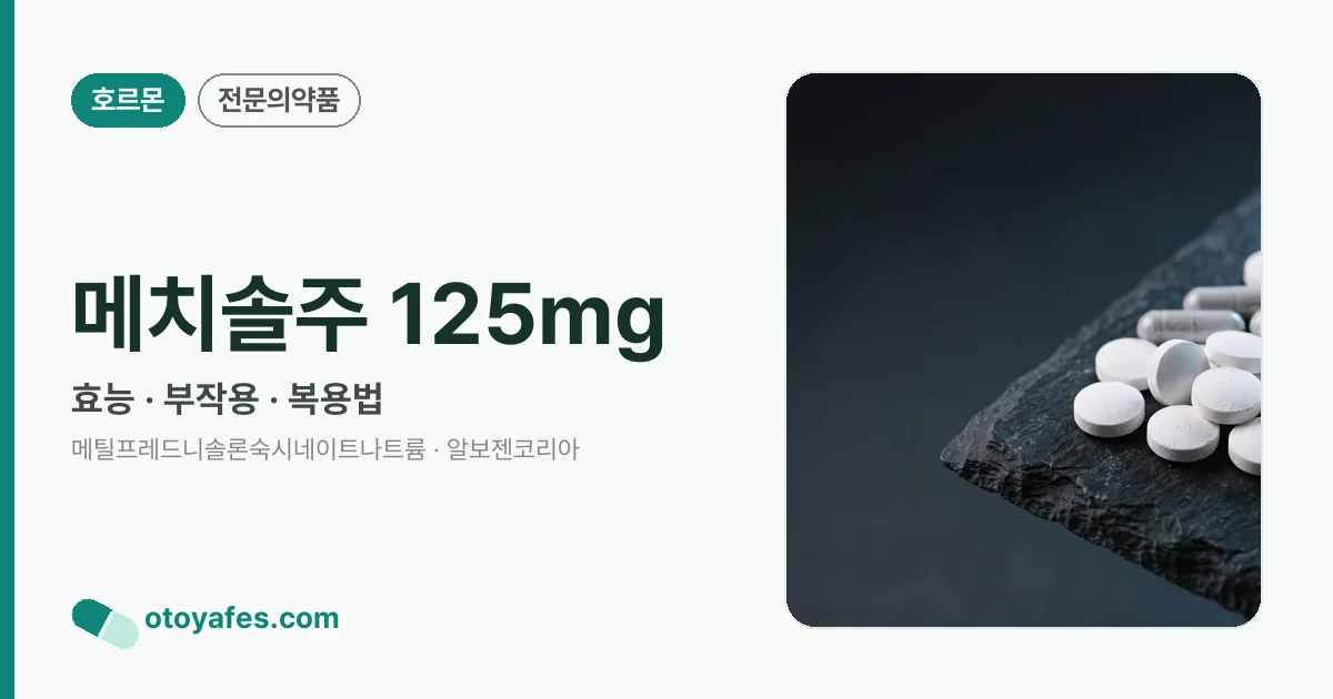 메치솔주 125mg 정리 썸네일