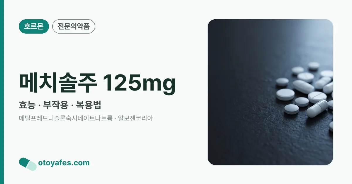 메치솔주 125mg 정리 썸네일