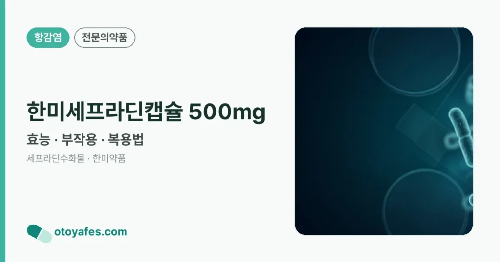 한미세프라딘캡슐 500mg 정리 썸네일