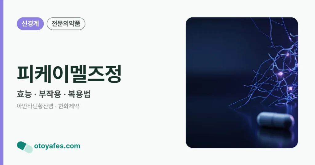 피케이멜즈정 효능과 부작용, 복용법
