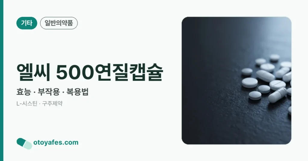 엘씨 500연질캡슐 정리 썸네일