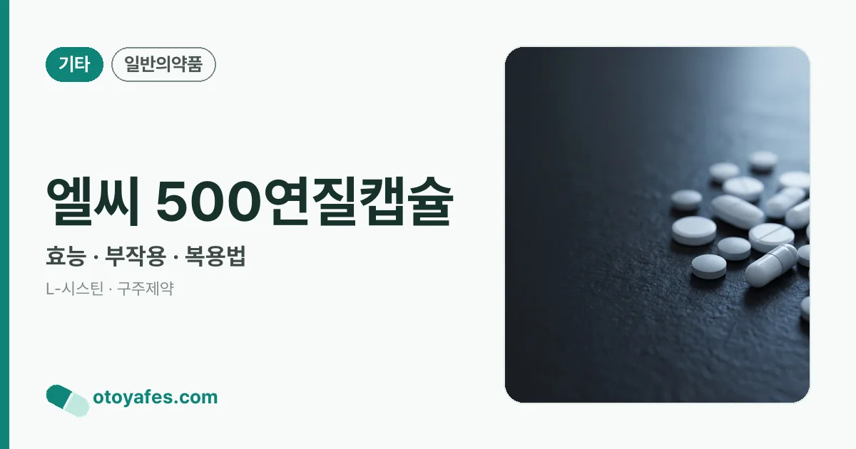 엘씨 500연질캡슐 정리 썸네일