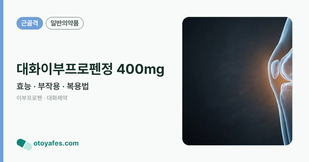 대화이부프로펜정 400mg 정리 썸네일