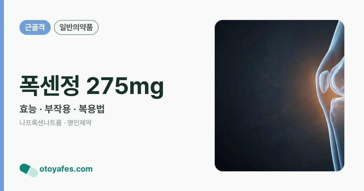폭센정 275mg 정리 썸네일