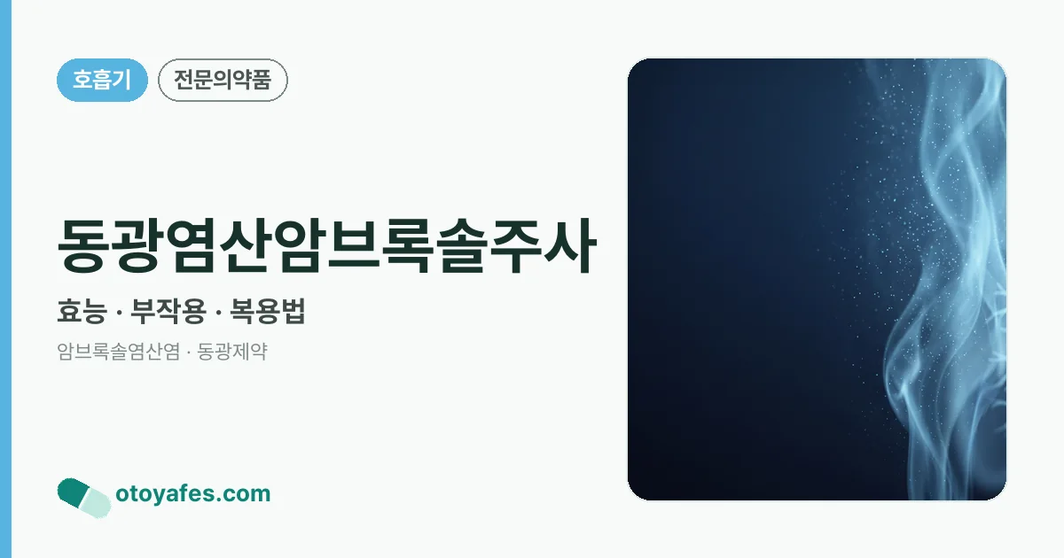 동광염산암브록솔주사 정리 썸네일