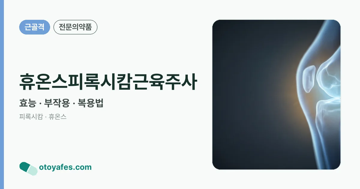휴온스피록시캄근육주사 정리 썸네일