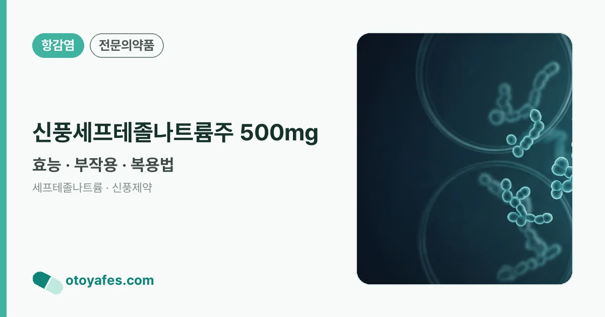 신풍세프테졸나트륨주 500mg 정리 썸네일