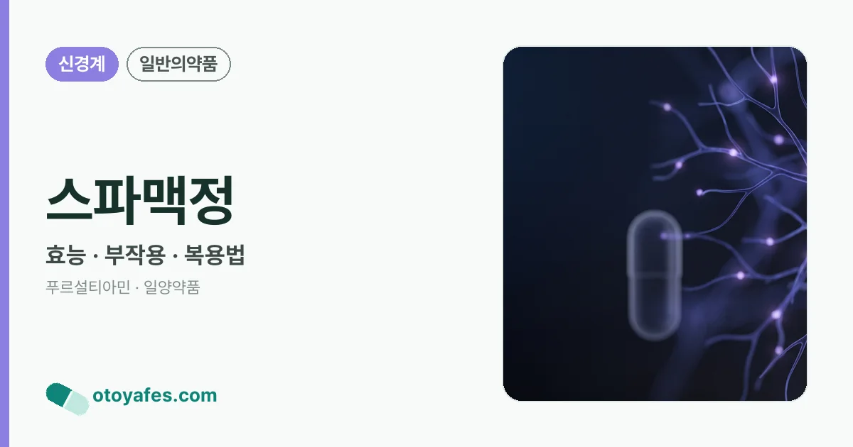 스파맥정 정리 썸네일