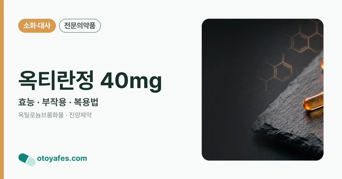 옥티란정 40mg 정리 썸네일