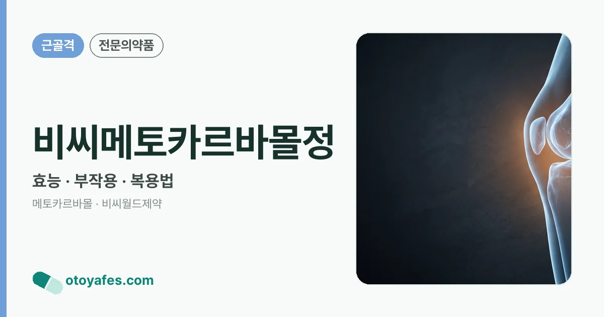 비씨메토카르바몰정 정리 썸네일