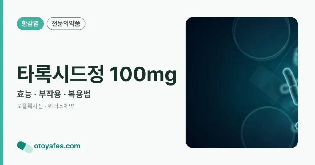 타록시드정 100mg 정리 썸네일