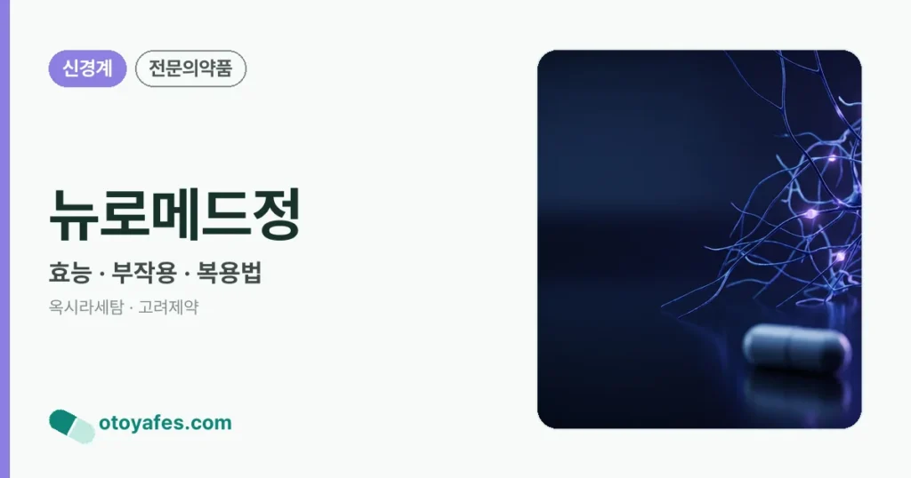 뉴로메드정 정리 썸네일