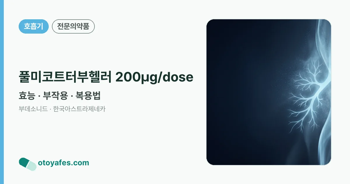 풀미코트터부헬러 200㎍/dose 정리 썸네일