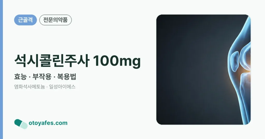 석시콜린주사 100mg 정리 썸네일