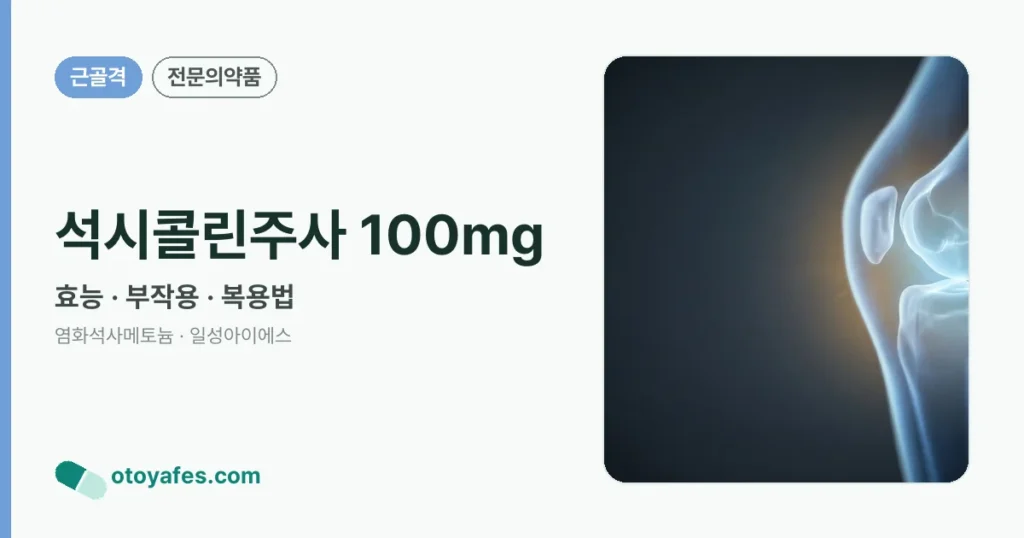 석시콜린주사 100mg 정리 썸네일
