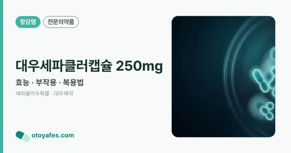 대우세파클러캡슐 250mg 정리 썸네일