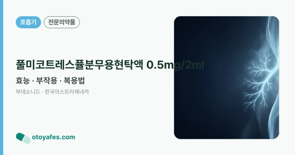 풀미코트레스퓰분무용현탁액 0.5mg/2ml 정리 썸네일
