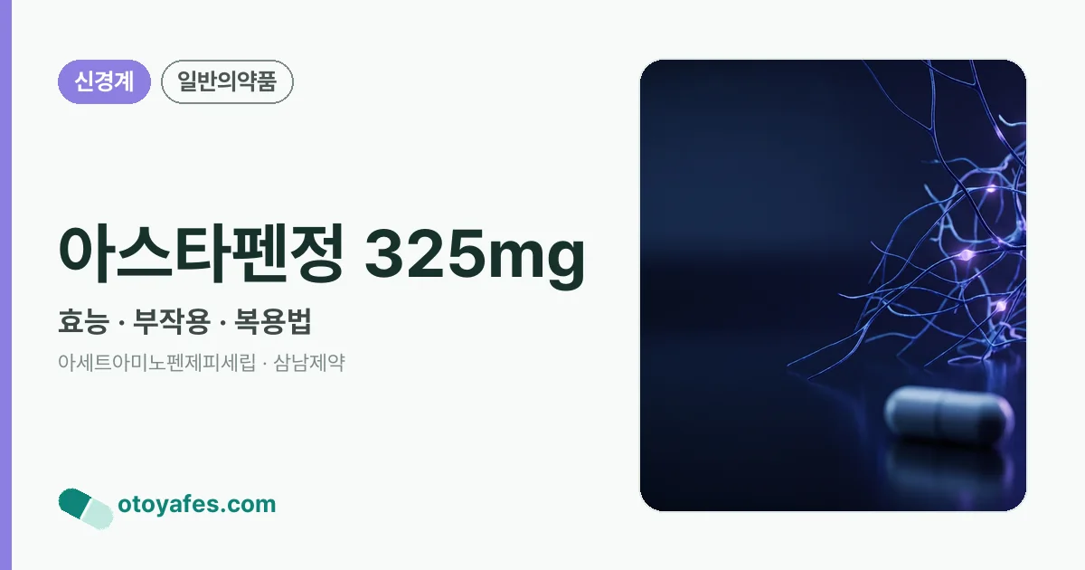 아스타펜정 325mg 정리 썸네일