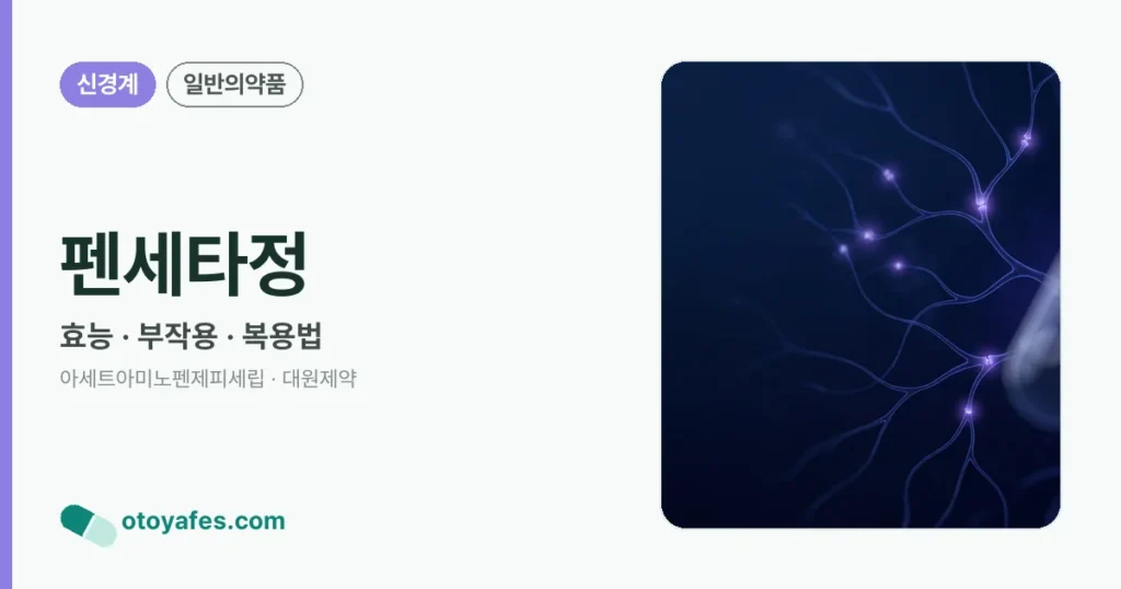 펜세타정 정리 썸네일