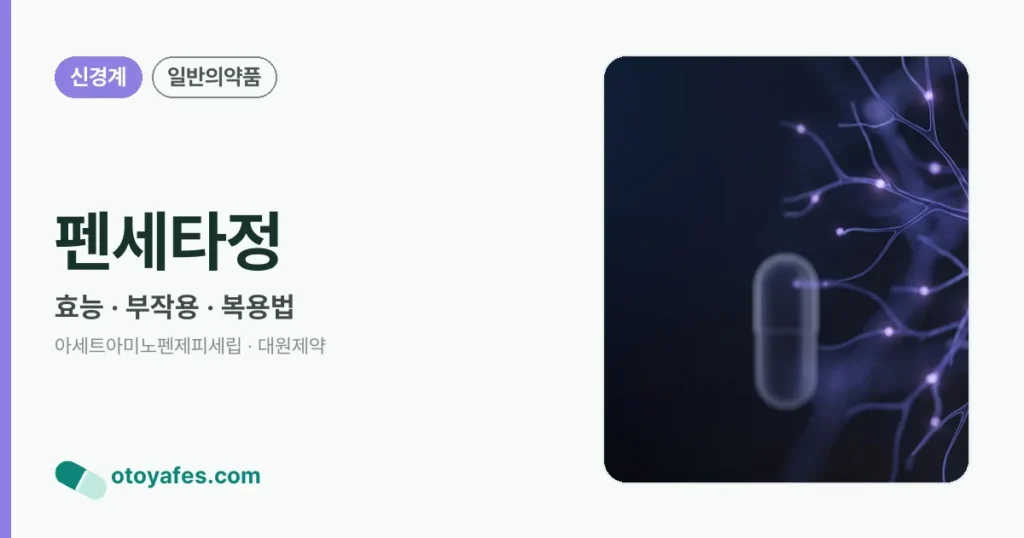 펜세타정 정리 썸네일