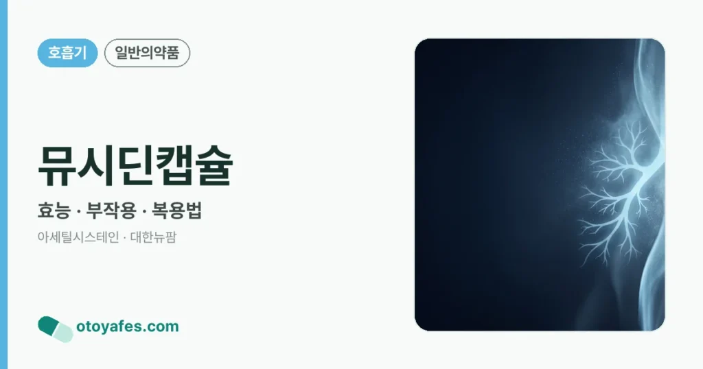 뮤시딘캡슐 정리 썸네일