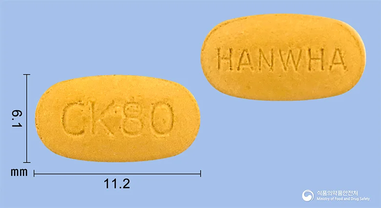 세보칸정80mg 실물 사진