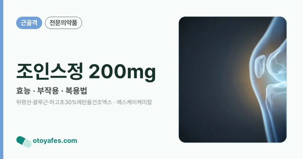 조인스정 200mg 정리 썸네일