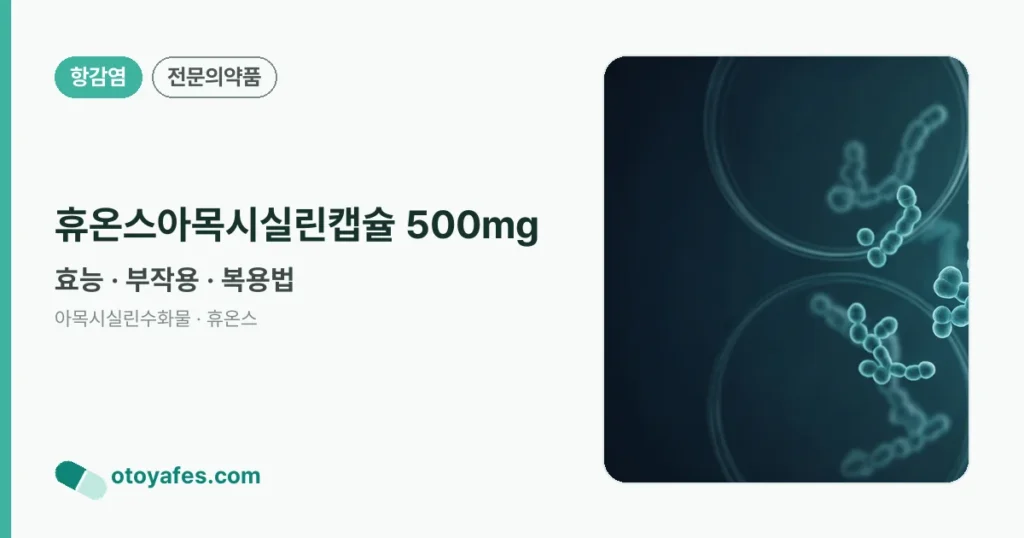 휴온스아목시실린캡슐 500mg 정리 썸네일