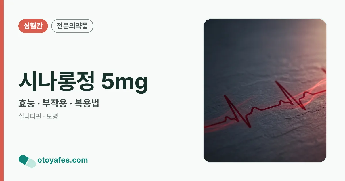 시나롱정 5mg 정리 썸네일