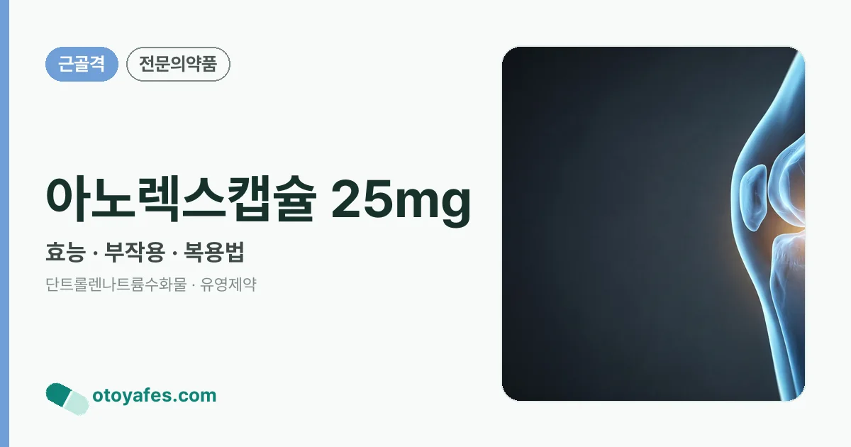 아노렉스캡슐 25mg 정리 썸네일