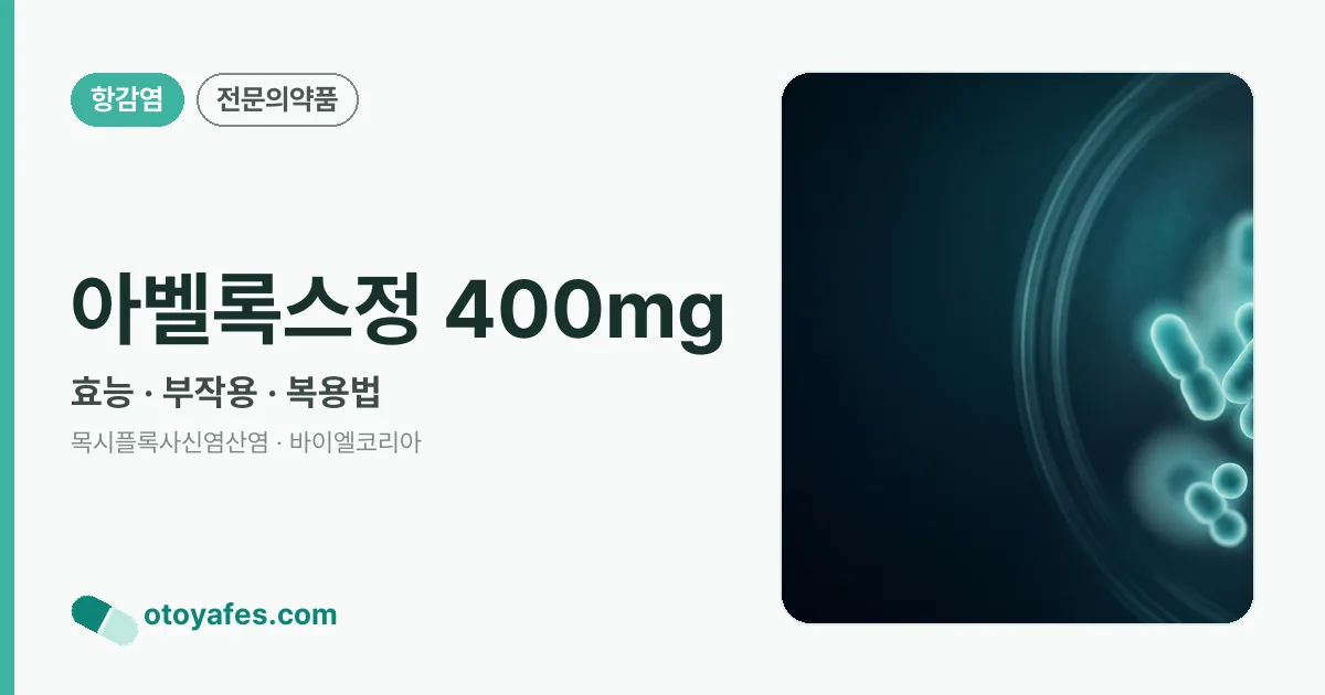 아벨록스정 400mg 정리 썸네일