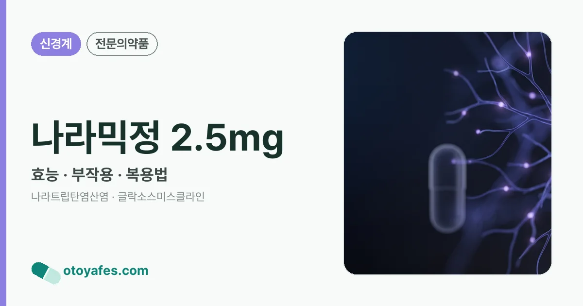 나라믹정 2.5mg 정리 썸네일