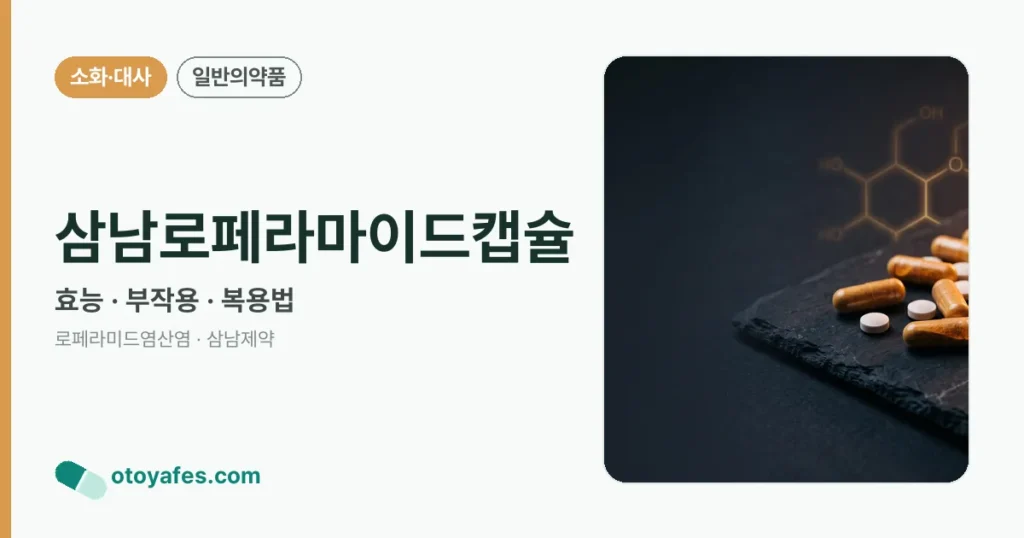 삼남로페라마이드캡슐 정리 썸네일
