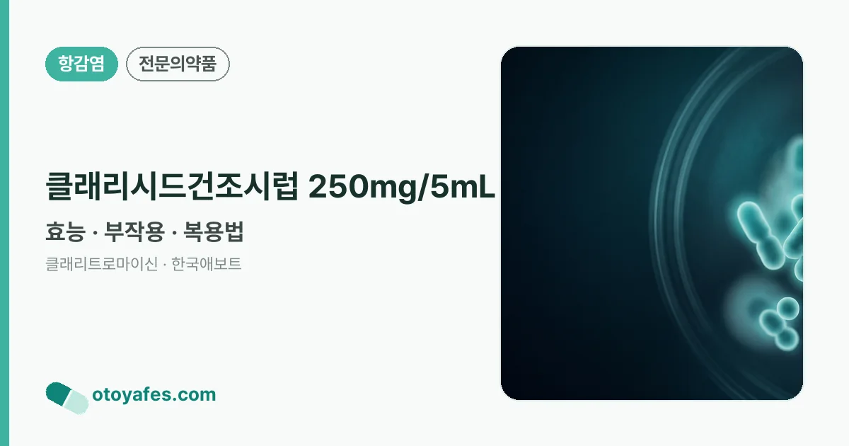 클래리시드건조시럽 250mg/5mL 정리 썸네일