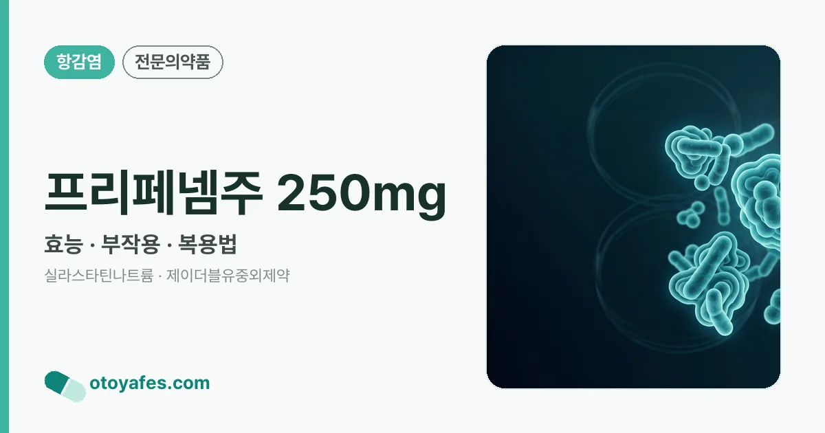 프리페넴주 250mg 정리 썸네일