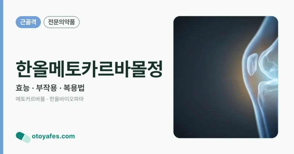 한올메토카르바몰정 정리 썸네일