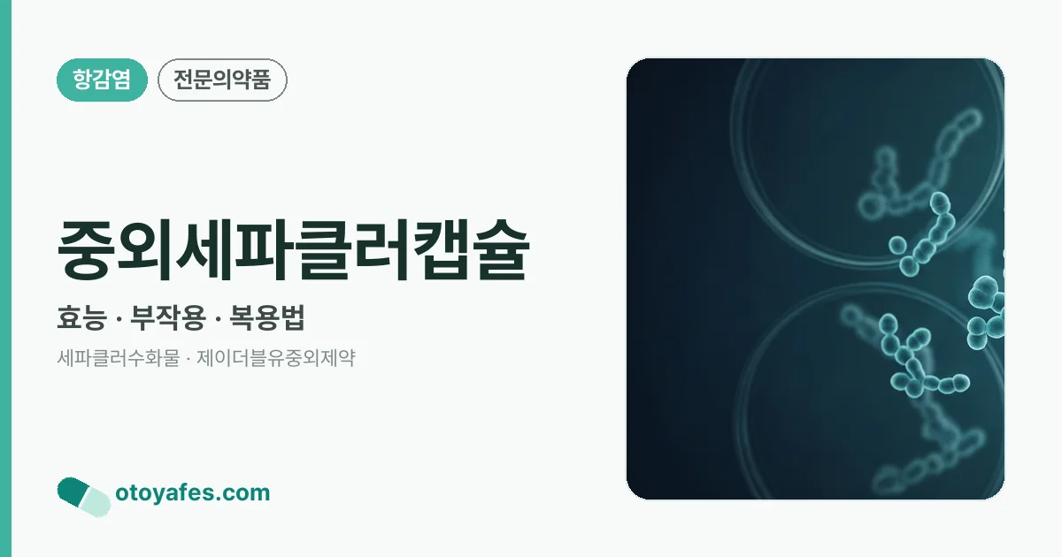 중외세파클러캡슐 정리 썸네일