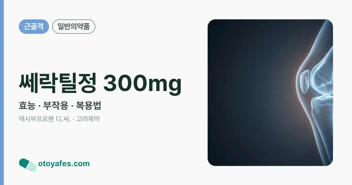 쎄락틸정 300mg 정리 썸네일